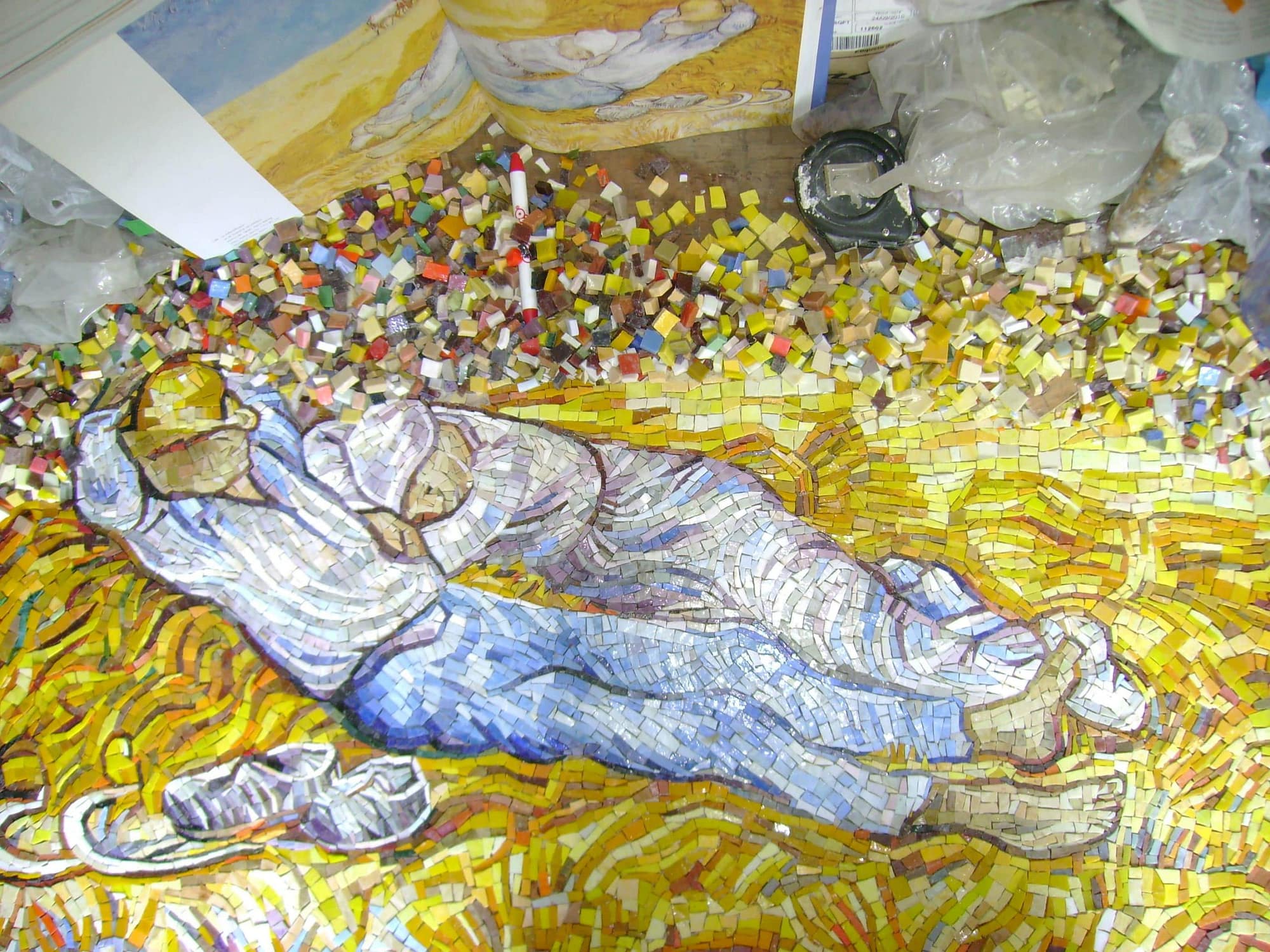 van gogh mosaic work in progress