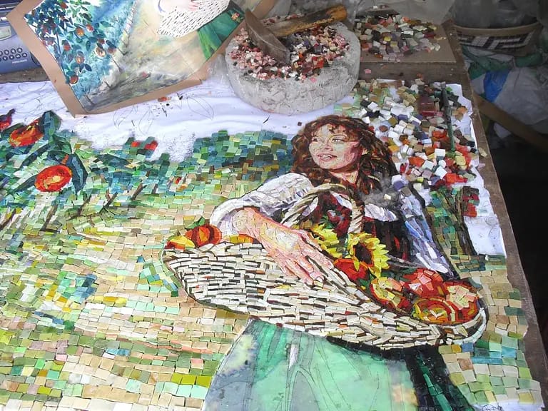 KITCHEN BACKSPLASH Custom Mosaic art handcrafted mosaics